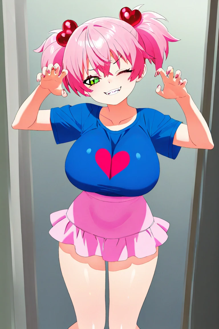 (Best quality)4K, Watching the audience, alone, smile, whole body,(Browsing Caution),(orgasm: 1.5), (Chubby body), (Big Breasts: 1.5,),((Naughty and cute MicroBikini:1.5)),(((girl:1.5))),(14 years old), (front:1.5),((Not wearing)),((Showing off his dick)),(((smile))),(Official Art:1.5),(Official Art),((Pink Knee Socks)),El-chan (Hirogaru Sky! Precure),(((I can see your dick))),((A penis with protruding veins)),(squatting,open legs),(low length:1.5),
