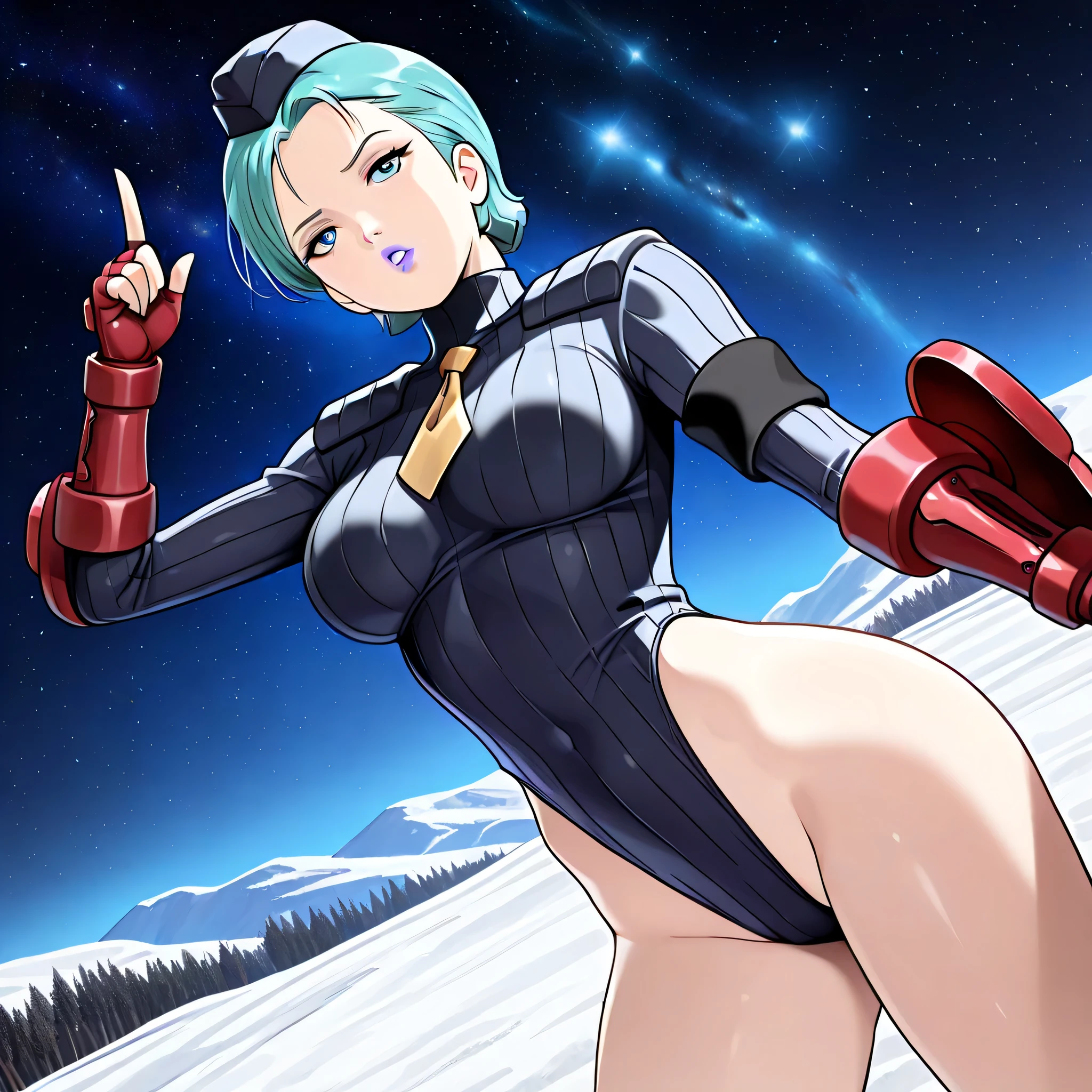 Very detailed, clear, beautiful body, Beautiful nose, Beautiful character design, perfect eyes, perfect face, very high, 4k, Beautiful legs, perfect legs, good hand, perfect hand, Masterpiece, best quality, haveรายละเอียดสูง, illustration, nonsense, perfect anatomy, expressionless, look at viewer, red gloves, Emotionless, black Latex, corruption, mind control, female warrior, full body, hypnotized, ความมึนงงที่ไม่haveความสุข, Both arms are at the sides., obey, perfect woman&#39;s body, extremely glossy Latex, hypnosis, Hipnolora, empty eyes, empty eyes, mind control device, Poses, give up_Pose, slave, standตัวตรง, stand, stand at attention, have, necktie, Latex, fighting posture, Extend your right arm away from your shoulder into the air with your hand straight., greet, greet, soldier greet, soldier, thigh boots, 1 girl, hair accessories, white hair, short hair, gray eyes, (((pixel perfect, perfect detail))), alone, 1 girl, Eleanor, Karakuri Circus, bare, ไม่haveเสื้อผ้า, stand straight 