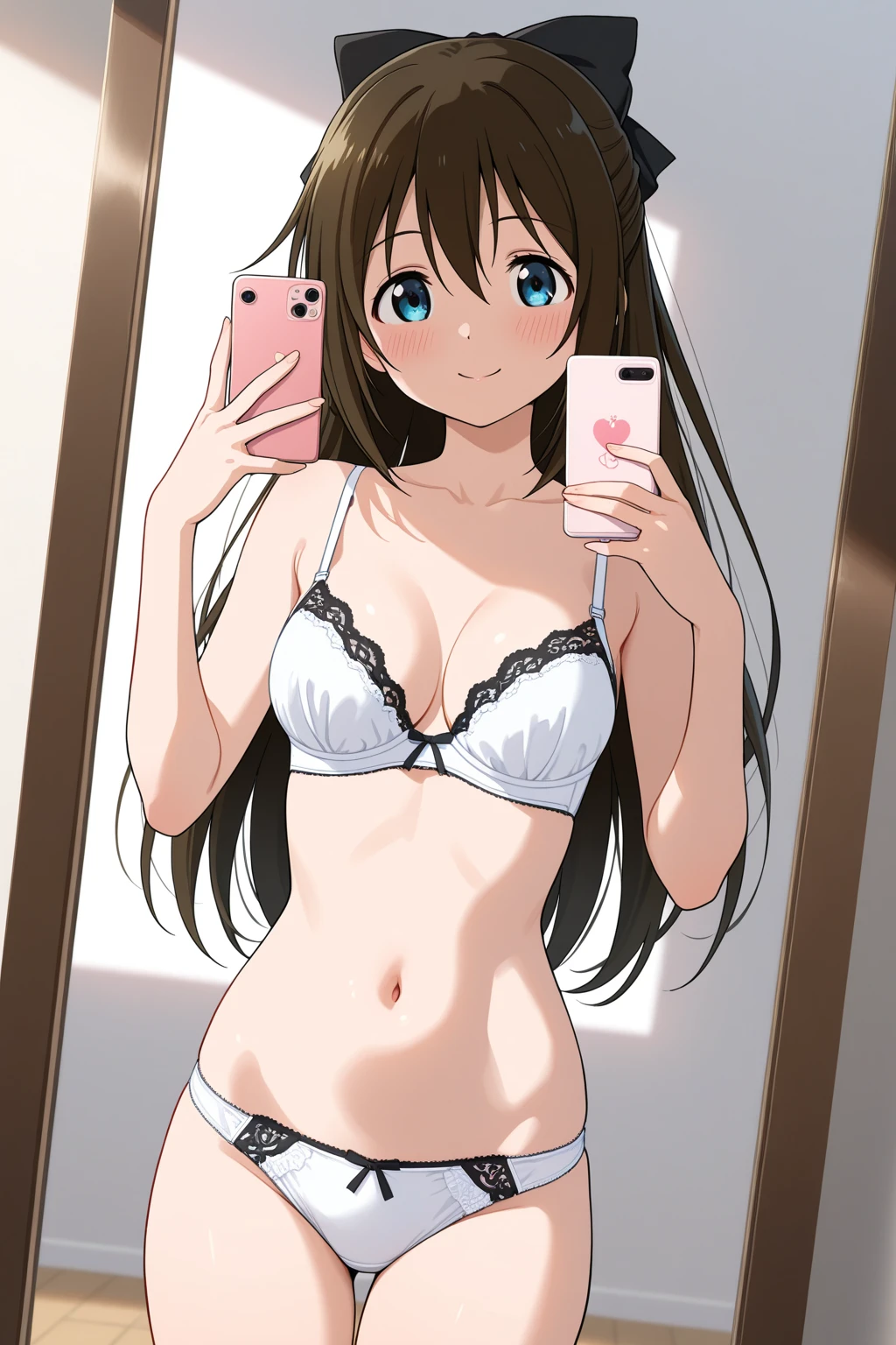 High resolution、4K quality、Highest quality、sister、Female college student、Observed Perspective、My brother is looking into my room..、bra、pantiesが床に落ちている、黒のpanties、panties、used underwear、シミ付きpanties、Scattered underwear、panties単体、Laundry basket、strip、Underwear is scattered、Underwear is scattered、床一面たくさんのpanties、Very small room、Undressing scene、Browsing Caution