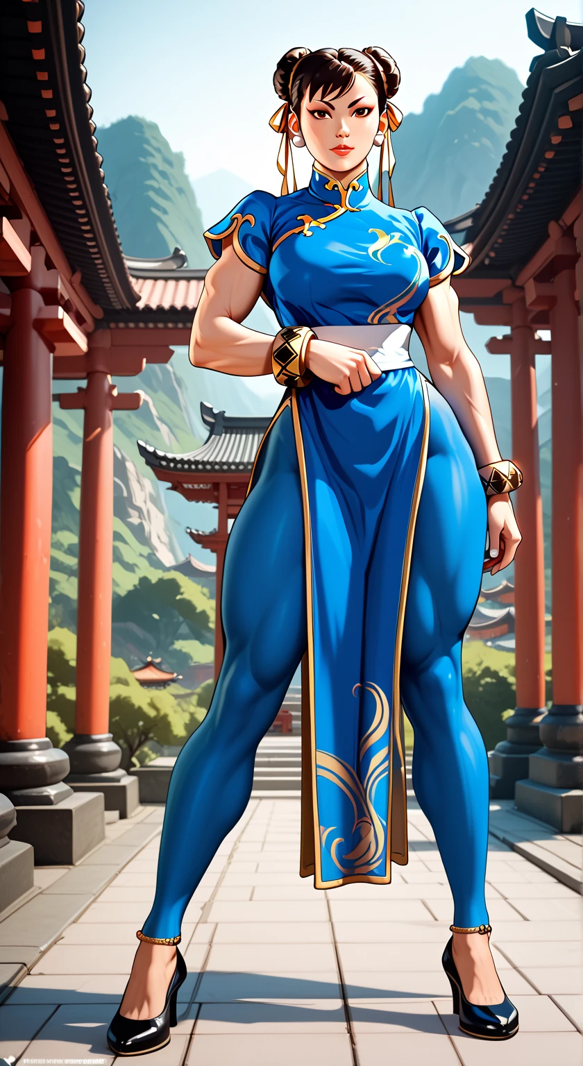 Hyper detailed portrait of Chun Li, with her muscular legs and toned ...