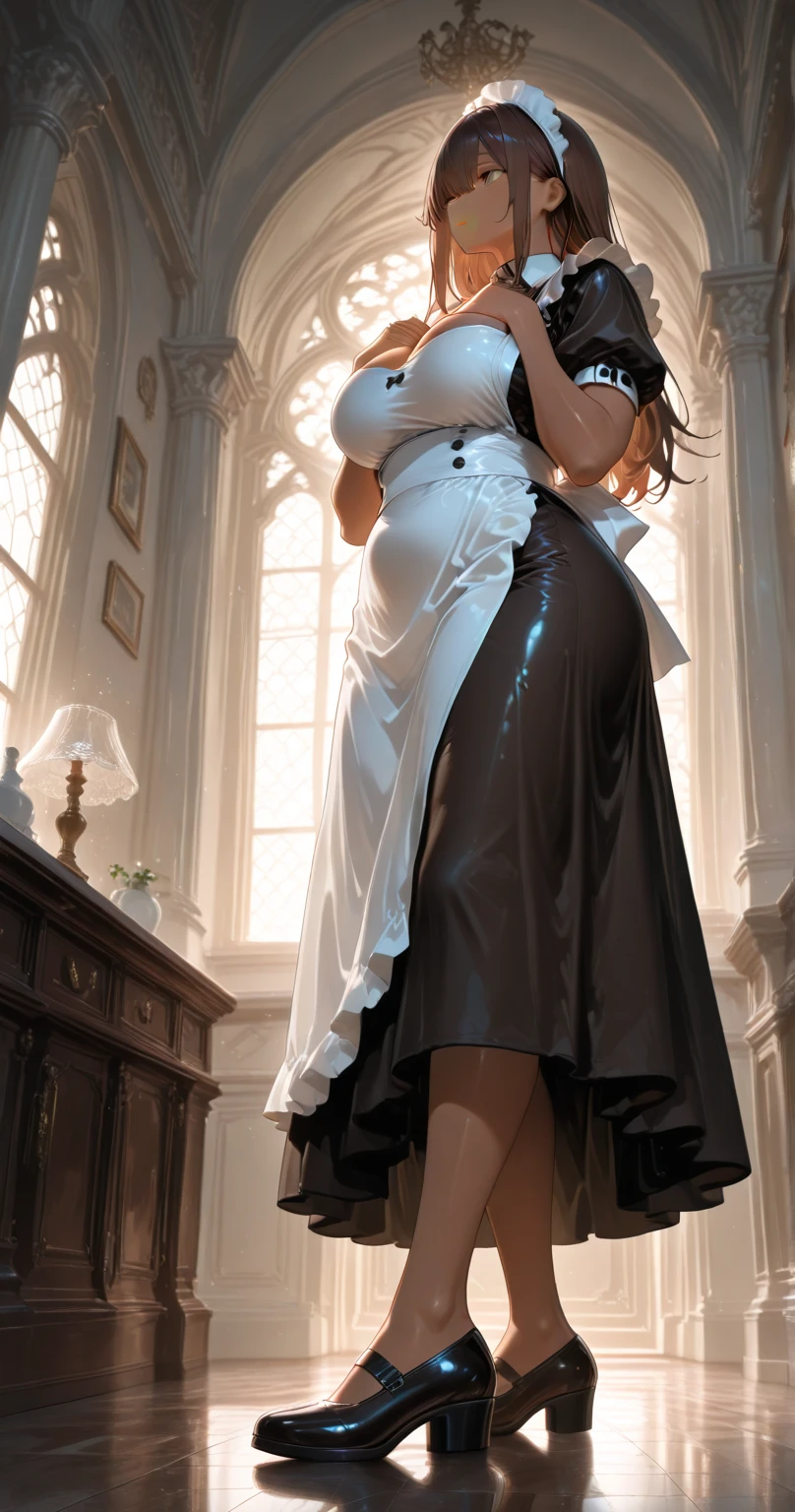 Sexy Sheer Colonial Dress, Perfect body, Clear chest, Well-defined collarbone, Surreal, lifelike, detailed, Perky transparent nipples, Wet clothes(whole body:1.1),cross,Holy,best quality,Large Breasts,Big Ass,No underwear