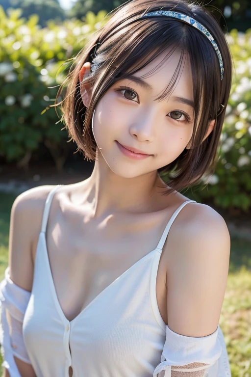 Best-quality, Masterpiece, Ultra-High-Resolution, (Photorealistic:1.4), Raw-Photo,
1girl, 18-years-old, most popular Japanese actress, leaning forward, looking at viewer, beautiful smile, portrait,
extremely beautiful face like a most famous Japanese idol, extremely beautiful big black solid circle eyes, extremely beautiful short-cut-haired, extremely beautiful realistic white skins, extremely beautiful lips, extremely beautiful long eyelashes, extremely beautiful shoulder, extremely beautiful big breasts,
wearing only white gorgeous bra,
detailed cute face, detailed beautiful big black solid circle eyes, detailed beautiful short-cut-haired, detailed beautiful realistic white skins, detailed beautiful lips, detailed beautiful long eyelashes, detailed beautiful big breasts, detailed beautiful shoulders, detailed white gorgeous bra