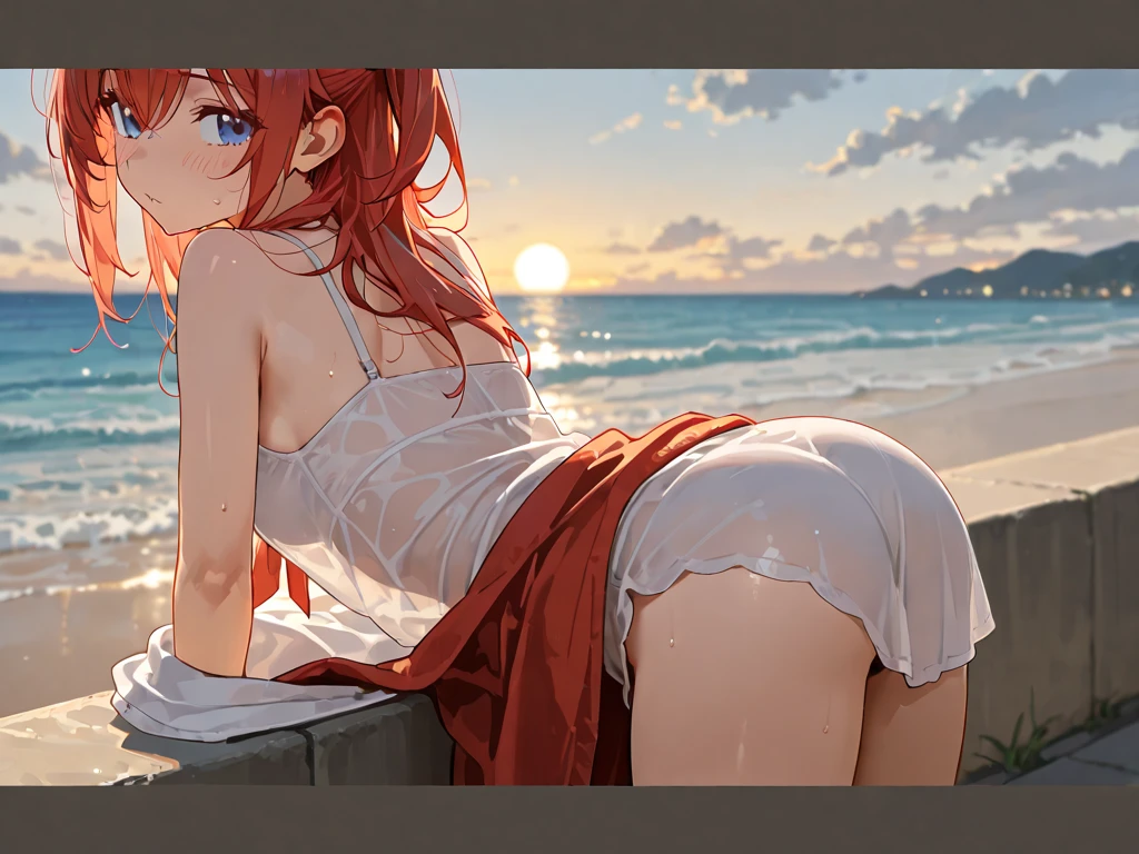 1 garota,ass on screen,cabelo longo,olhos de gato,seios enormes,de costas,calcinha rosa,short cobrindo metade da bunda.