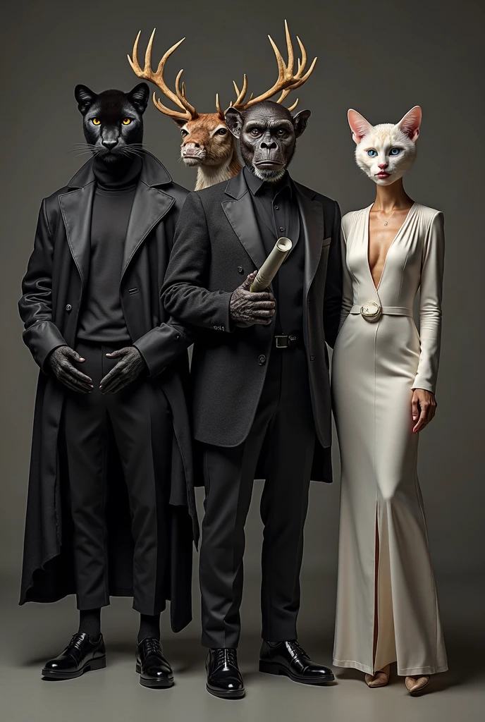 Excessive detail mother, daughter and boy dressed as black panthers walking in a fashion show just like in real life