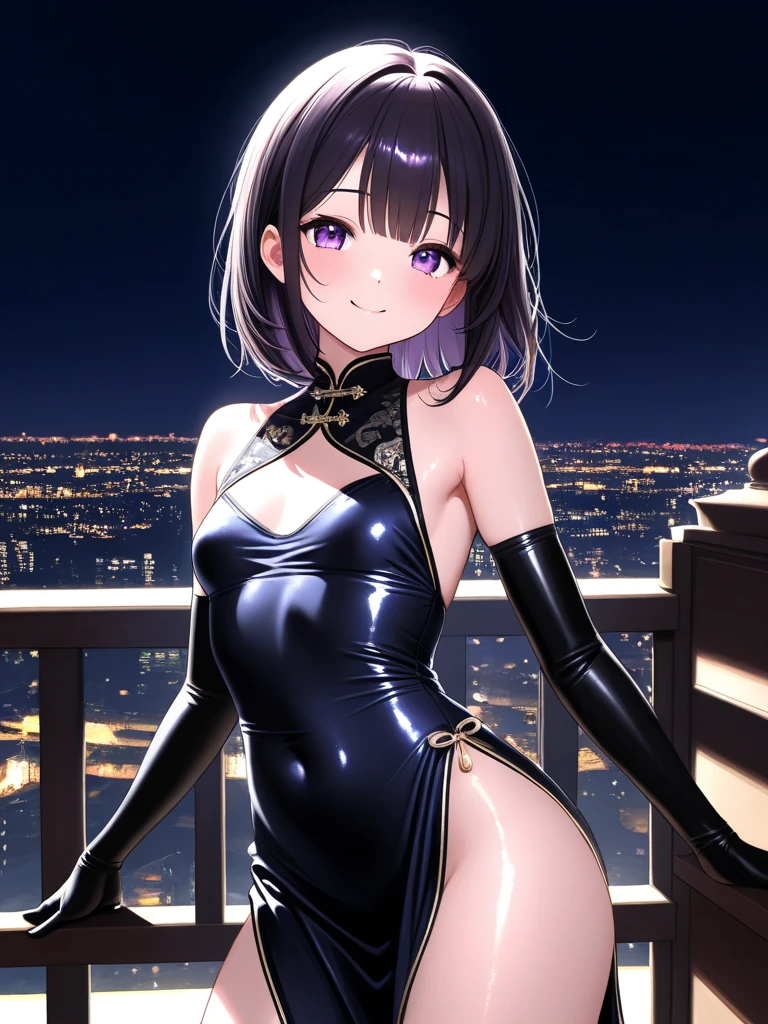 (Evil smile), (((Costumes that exude sexy evil, Gorgeous embroidery, Leather panties, skirt, Pantyhose))), ((Shiny Costumes)), ((skindentation)), skinny, solo, 1 woman, Masterpiece, highest quality, highest quality, 16K, incredibly absurd, highly detailed, 2.5D, ai-generated, delicate and dynamic, very delicate facial expressions, delicate eye depiction, erotic, only sexy woman, ((A cute and kind face)), healthy figure, ((25-year-old woman)), 160cm tall, medium firm swaying bust, Dark Hair, blush, Sweat,Embarrassed,sexy, ((thin thighs)), shiny and lustrous, facing straight at viewer, (((in heat))), ((Oily_skin)), ((Lots of sweat)), (((Brown Skin))), ((dutch angle)), ((erotic pose)), (((Dynamic Pose))), ((Starry Sky)), (Metallic clothing:0.7), (sit),