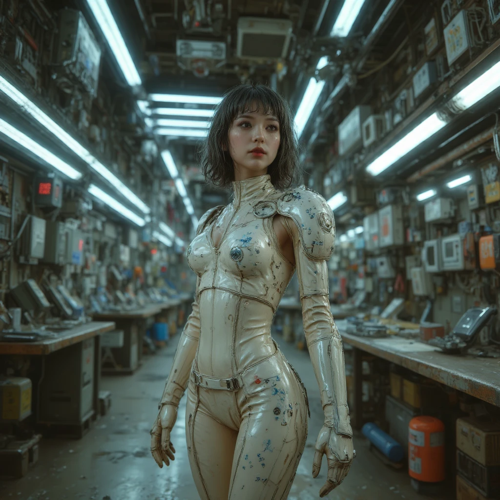 (masterpiece), (extremely intricate:1.3), (realistic), portrait of a girl, the most beautiful in the world, (cyberpunk armor), metal reflections, upper body, outdoors, intense sunlight, professional photograph of a stunning woman detailed, sharp focus, dramatic, award winning, cinematic lighting, octane render  unreal engine,  volumetrics dtx, (film grain, blurry background, blurry foreground, bokeh, depth of field, sunset, motion blur:1.3), cyberpunk armour 
