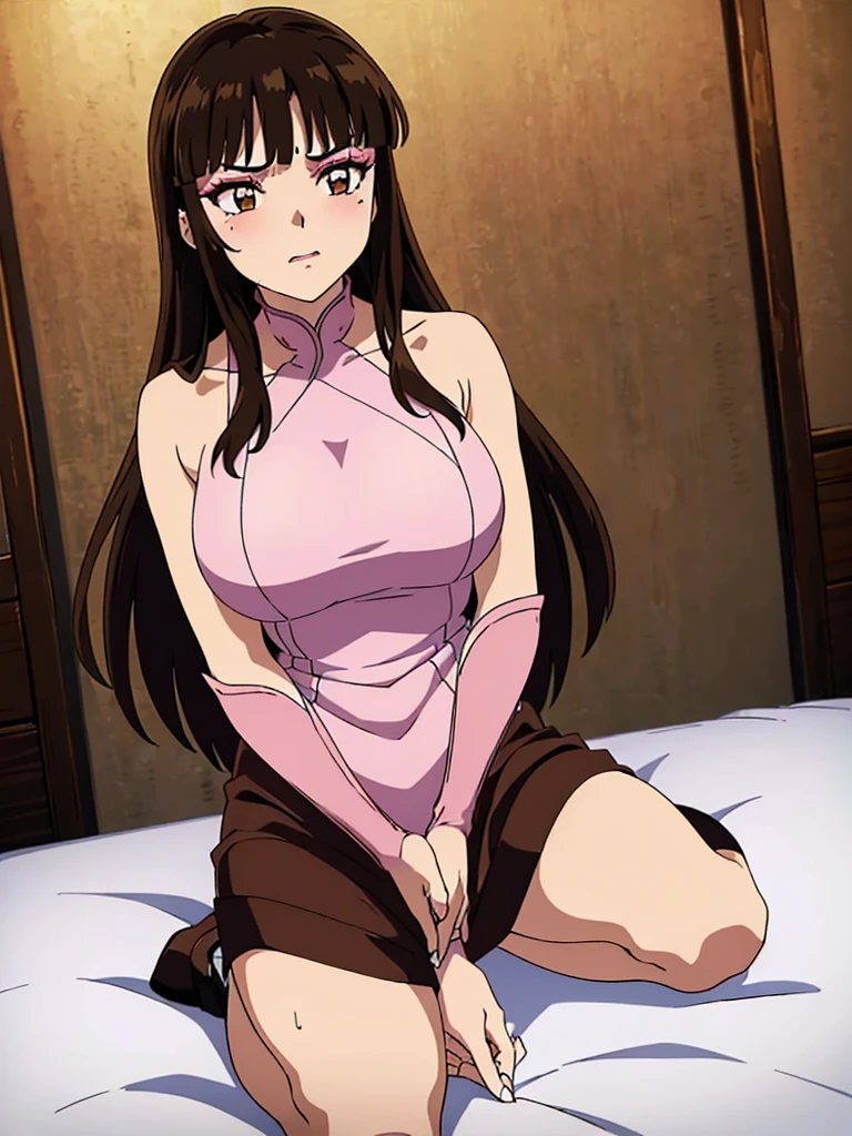 mayumi, (masterpiece:1.2), (high_quality:1.2), (detailed:1.2), full_body_shot, view_from_front, looking at viewer, 1girl, solo, suspension, down, rope, 1girl, bdsm, shibari, arms behind back, lying on bed, blush,spread legs, (open_mouth:0.5), ahegao, ( happy, heavy breath, heart in pupils:1.3),
