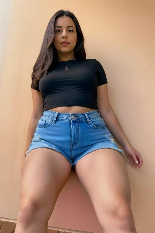 arafed woman naked holding a sign, jean shorts, torn shorts, exposed thighs, exposed thighs!!!, large thighs, festival vibes, thighs, 😭 🤮 💕 🎀, Big tits, huge tits, no clothes, sexy, cute, wide hips, thick thighs, pear-shaped body, minimal clothes, thick, extra wide hips, bbw, wide girl, giant tits, busting out, nipple showing, tight dress, tits spilling out the side, sideboob, fat showing, minimal clothes, thick, thicc, upper body zoom, showing waist, major cleavage super wide hips, thick thighs, huge round showing, naked, chubby stomach