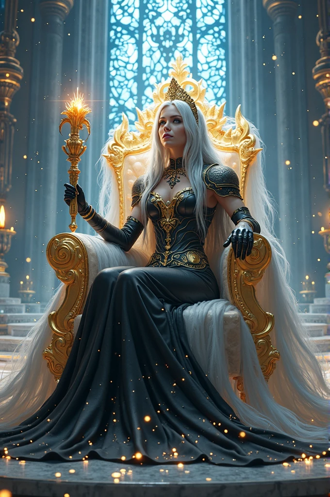 Surreal　Very detailed　Ultra Fantasy　Ultimate Details　Ultra-high resolution　8K 32k 3D 　clear, Beautiful Eyes　　Silver Hair　　sit　assassin　　 Anak　mechanical engineering　Mechanic Art　　.　intricate and elaborate design, おmoney, money　Silver　Silver 紫　Black-purple　Dynamic pose　　Cinema Lighting　Magic spell aura　大きなdevil的王座にsitにsit　The dragon breathes fire from its shoulders　　　big, luxurious amulet made of money　Bright colors　　girl　 美しく神秘的なdevilの魔術師　Nice, Mysterious and cool tiara　The ultimate mysterious design　devil&#39;Rainbow Armor　　神秘的なdevil&#39;Chair　Luxurious Armor　girl 　Breaking the Magic Seal　At my feet a water jar is overflowing with force.　右手に奇抜なデザインdevil的な杖を持っている　Yellow energy is emitting high into the sky from his left hand.　Head Jewelry　background, A waterfall cascades down from the top right.　Gold Gauntlet　devil的十字架の首飾り　　Princess　Gorgeous Tiara　A large water bottle at your feet　Water gushing out of the water bottle