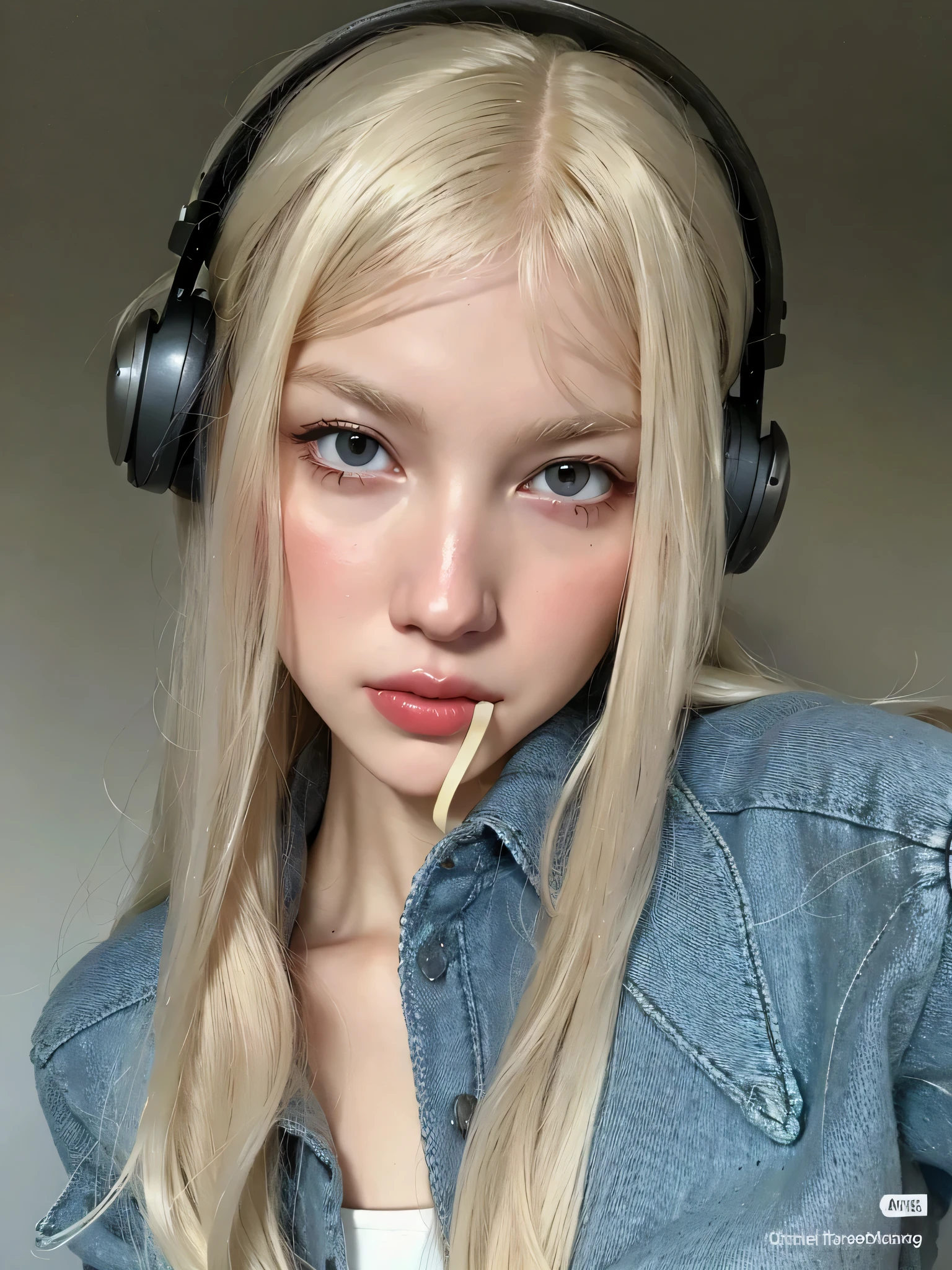 Close-up of a blond woman in a white dress, White skin like porcelain, Albino pale white skin, Clear and smooth skin!!, very very pale blonde hair , very pale blonde hair , pale ivory skin, very very pale white skin, pale porcelain skin, very very very pale white skin, very very pale white skin, pale skin curly blonde hair, pale white skin