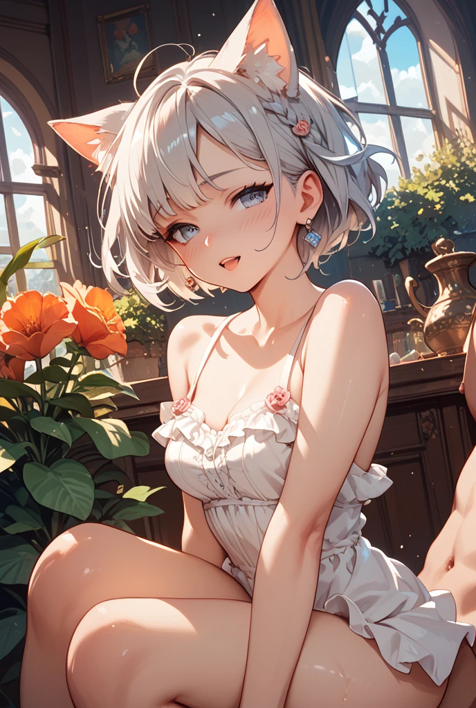 Cat girl in dress 