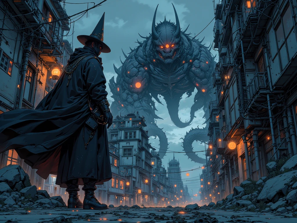 1girl,fight,(1monster),(size difference):1.4,swing sword,cast magic, ((wallpaper)):1.3, in the art style of H. R. Giger,clockwork steampunk, isometric art style, head and chest only, by Beksinski, 4k, deviantart, trending on artstation,, Eerie torchlight and abyssal energies cast a malevolent glow on the citadel s shadowy corridors , Twisted architecture and echoing passages form the battleground, while distant whispers add to the oppressive atmosphere ,A vigilant tiefling rogue stands poised, daggers at the ready, prepared to face a monstrous, abyssal guardian , ,The rogue s movements are calculated and swift, each strike aimed for the guardian s weak points , She navigates the citadel with agility, using her shadowy abilities to evade the guardian s attacks and delivering precise strikes with relentless focus ,,
