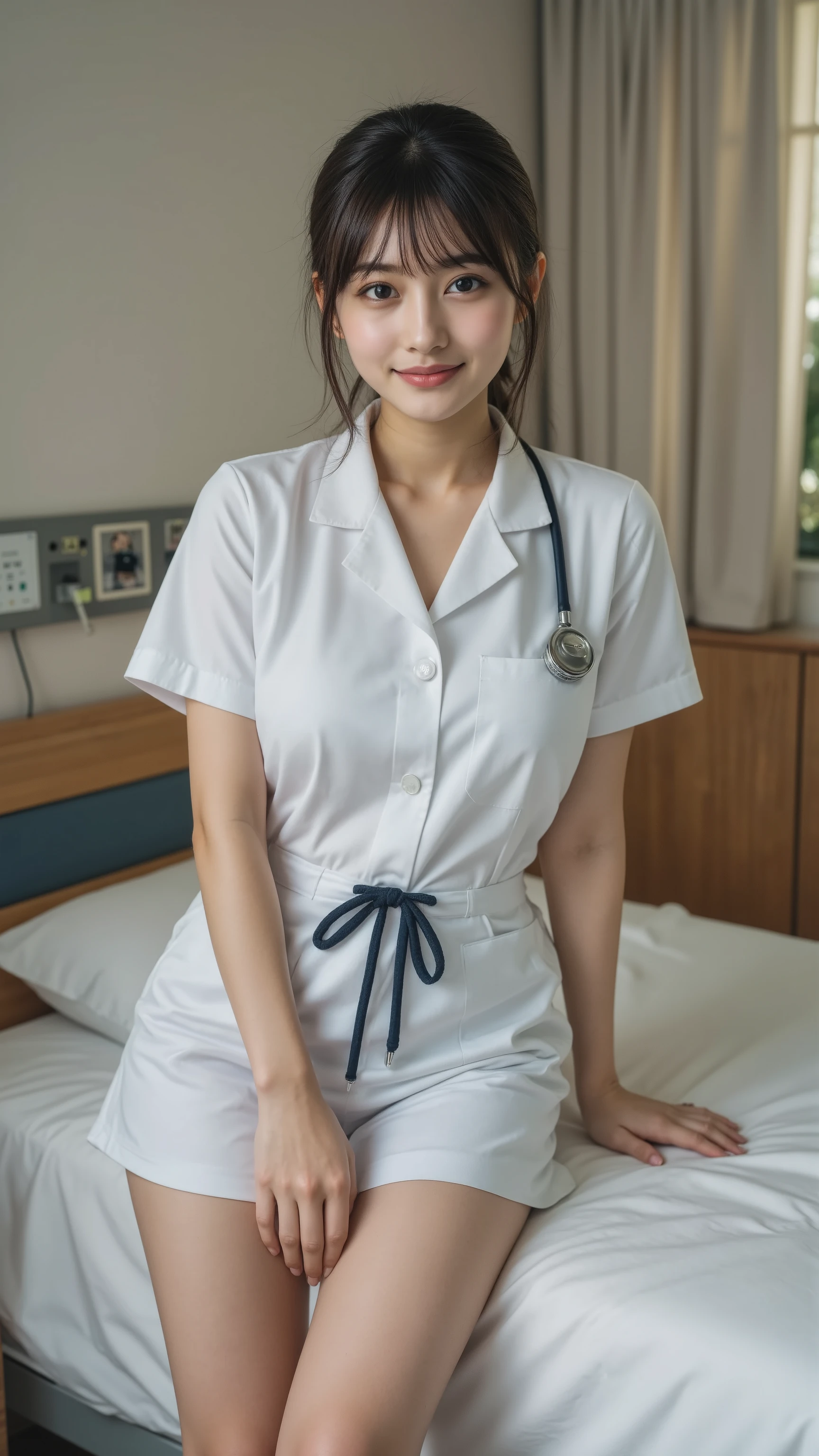 hightquality、masterpiece、ultra res、a beauty girl、cute girl face、hospitals、nurse、Wearing nurse clothes、full bodyesbian、Famous actresses of Japan、very beautif、A sexy