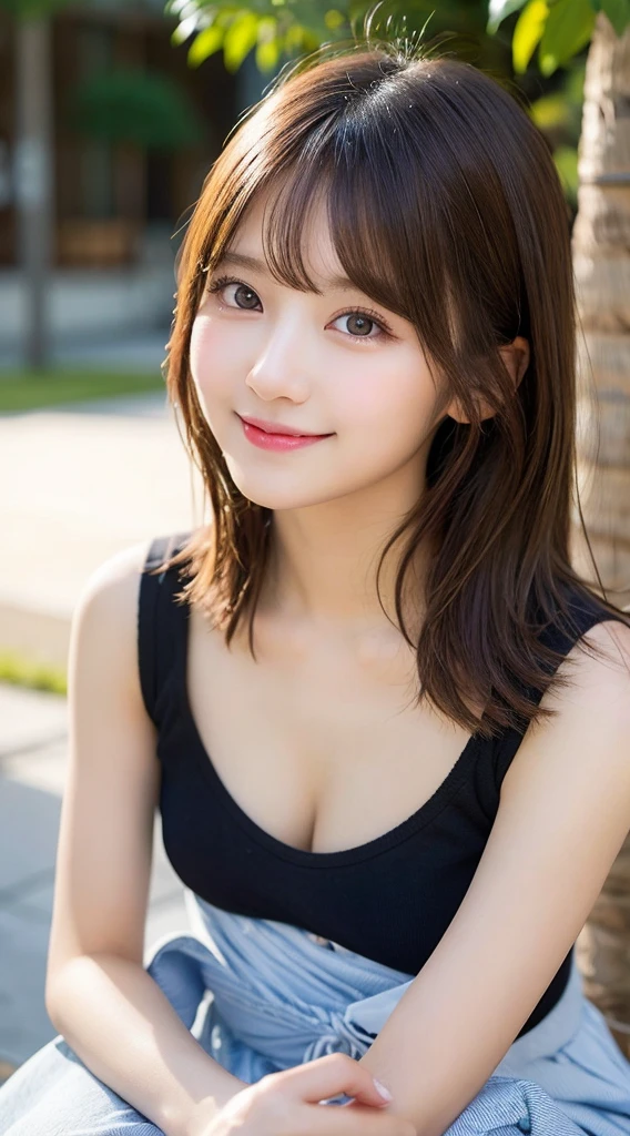 masutepiece, Best Quality, Illustration, Ultra-detailed, finely detail, hight resolution, 8K Wallpaper, Perfect dynamic composition, Beautiful detailed eyes, doress,Medium Hair, Small breasts, Natural Color Lip, Random and sexy poses,Smile,Tokyo Station、20 years girl