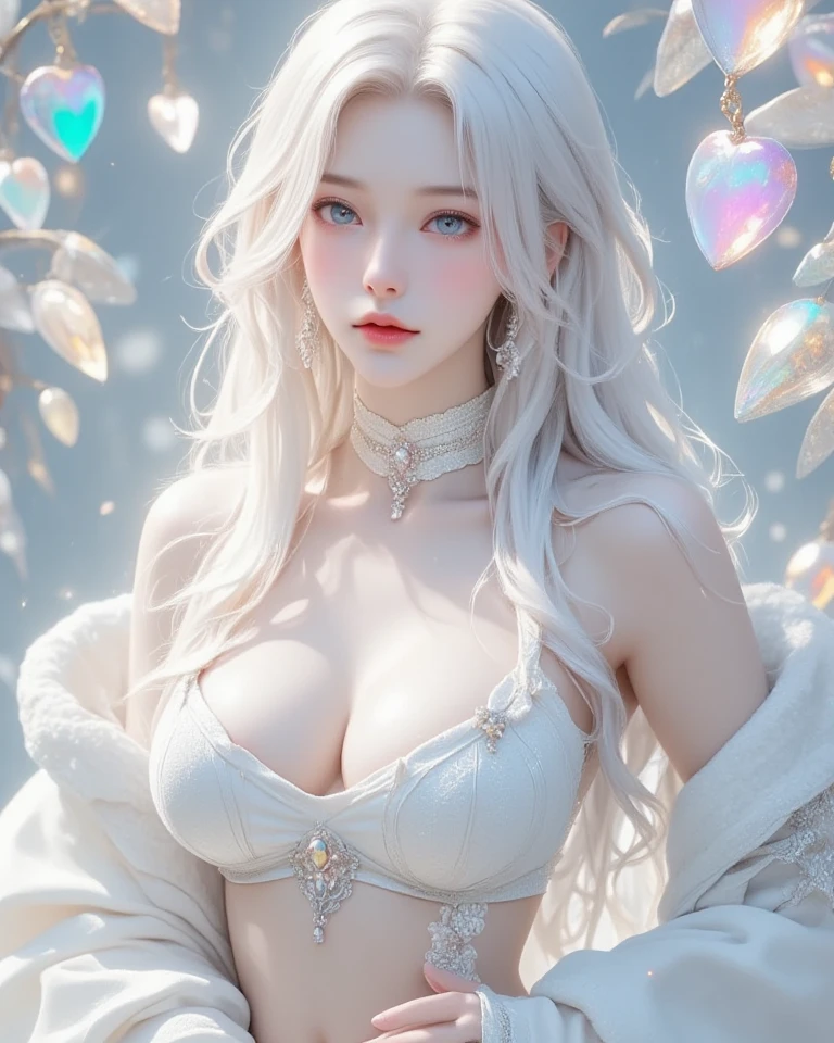((Highest quality))、((Very detailed))、(Huge breasts:1.4)、(Detailed eyes:1.4)、(Random seduction poses)、(20 year old beauty)、(American Supermodel)、Platinum Blonde Hair、smile、Brown fur coat、((whole body))