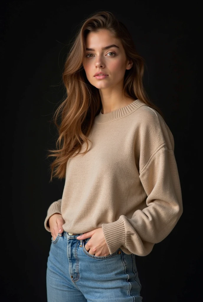 Young girl with brown hair and brown eyes. Fair and smooth skin. Sweatshirt, tight black spandex leggings. No underweared splayed legs showing . Bit  and 