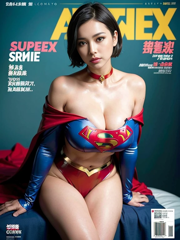 masterpiece、Rubber Supergirl Costume、Short Hair、Hospital operating table、Crisis situation、Big and ample breasts、looking at the camera、Shiny、Off the shoulder、choker、Long sleeve、exy poses to seduce、Sweaty skin、Model Body Type、Alluring、charm、Enchanting、Abused、test subject、victim、Wild、Photorealistic、latex、Expose your belly、athlete、Racing Bloomers、Photo magazine cover、Red cloak、Beautiful legs、wallpaper for pc、