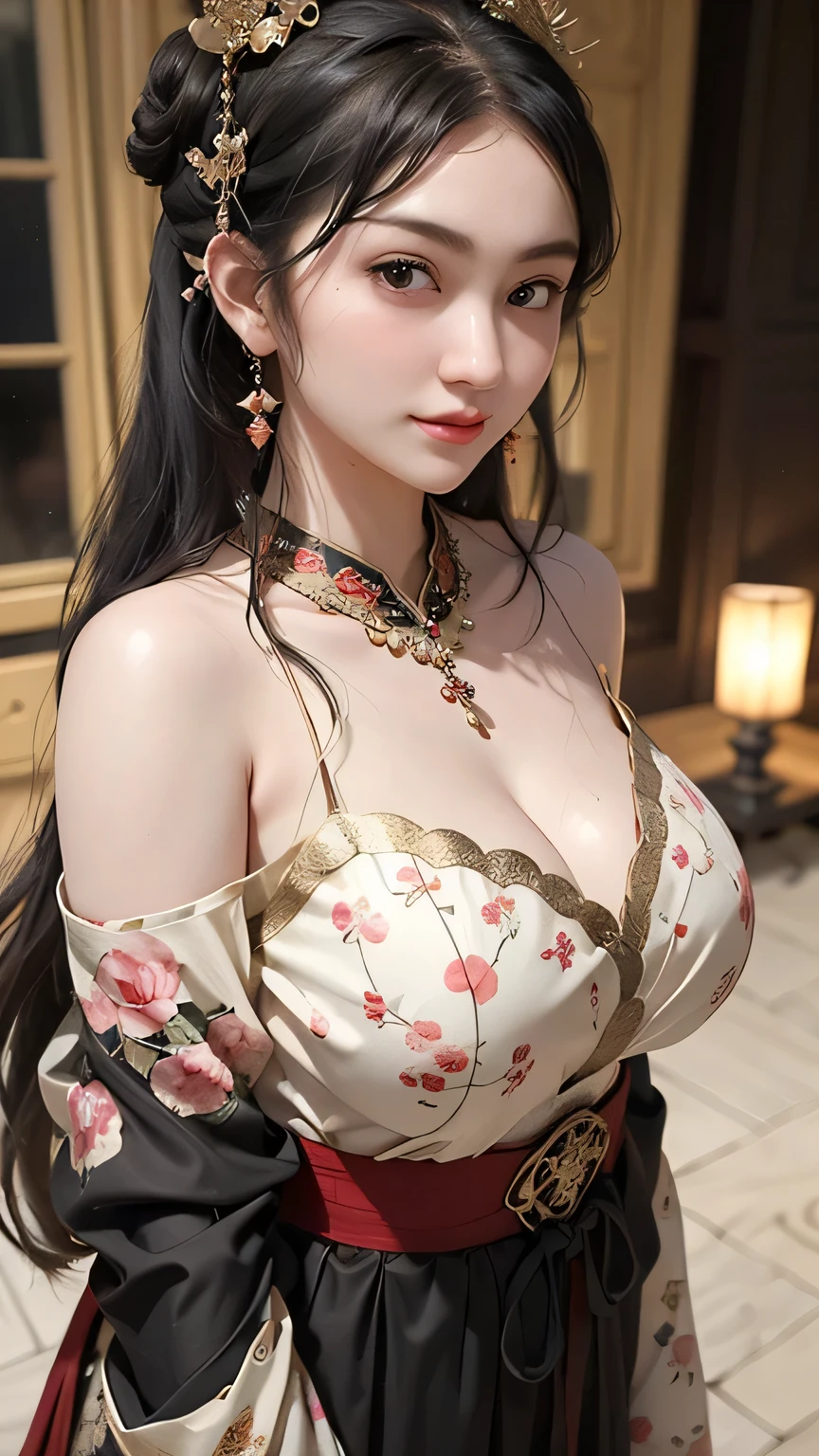 Wet-breasted Hanfu open V-chested clothes, All pictures, Wet body of thin silk fabric, Thin silk lace petticoat,princess 10 yeald old cute, (huge ，cleavage),petticoat, white pink, blue ，best qualtiy，tmasterpiece，Ultra-high resolution，（Reality：1.4），RAW photogr，（True skin texture：1.3），（filmgrain：1.3），（Selfie angle），1个Giant Breast Girl，Beautiful eye and face details，tmasterpiece，Best quality at best，exposing thighs，Bigchest，The chest is more exposed