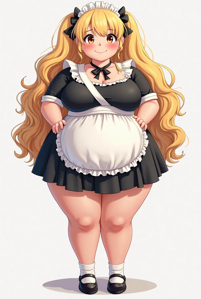 High saturation、masterpiece、Highest quality、High resolution、Very delicate and beautiful、Beautiful breasts、woman１people、((solo、woman１people、Beige Hair、Solid color background、White background、Long Hair、Curly Hair、Knitted dress、Thick legs、Thick thighs))