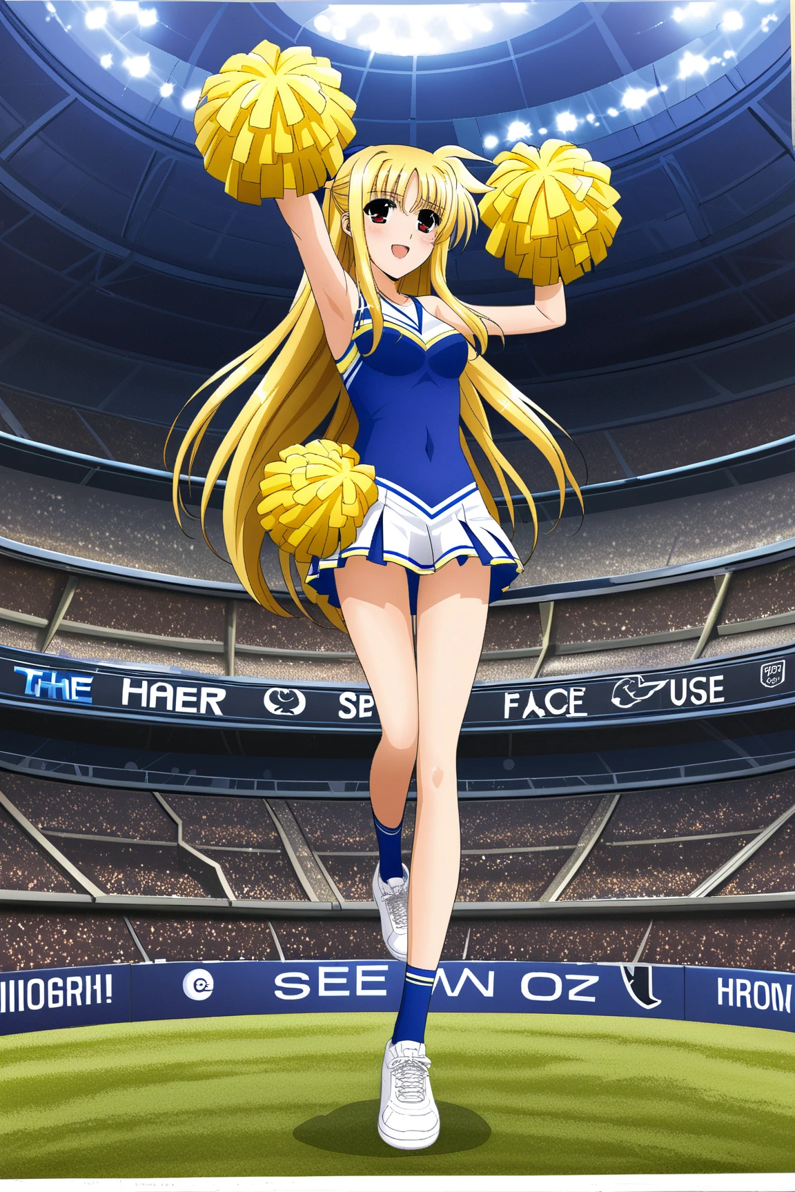 masterpiece, Highest quality, superior_Mikoto, Brown eyes, View your viewers, Casino Background, alone, Small breasts, superior半身, , smile, close_mouth, ((Are standing)), Abusing lens flares, chic, One Girl, One girl, Nice ass, Sexy pose, One Girl, Camel Toe, Bunny girl, Bodysuits, Playboy, pantyhose, Bunny ears, latex, 1 suit, White suit, Golden Bunny Suit, Bunny girl, chic suit, blue pantyhose, Blue Legs, Blue leggings