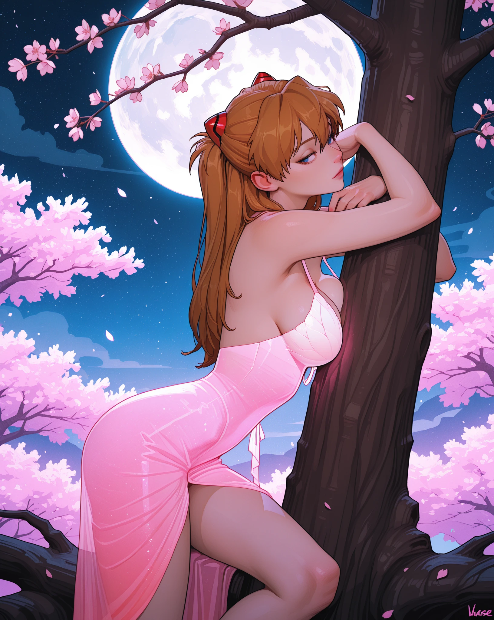 1girl, (solo), short curly hair, golden hair, small breasts, light blue eyes, small size, fair skin, perverted face, red cheeks, (fangs), (naked), full body, (lots of cum on sex), kneeling, (night), blood moon, medieval town, forest behind, (very sexy body, detailed face, masterpiece, highly detailed, 8k, best quality, vibrant colors, digital art, concept art).