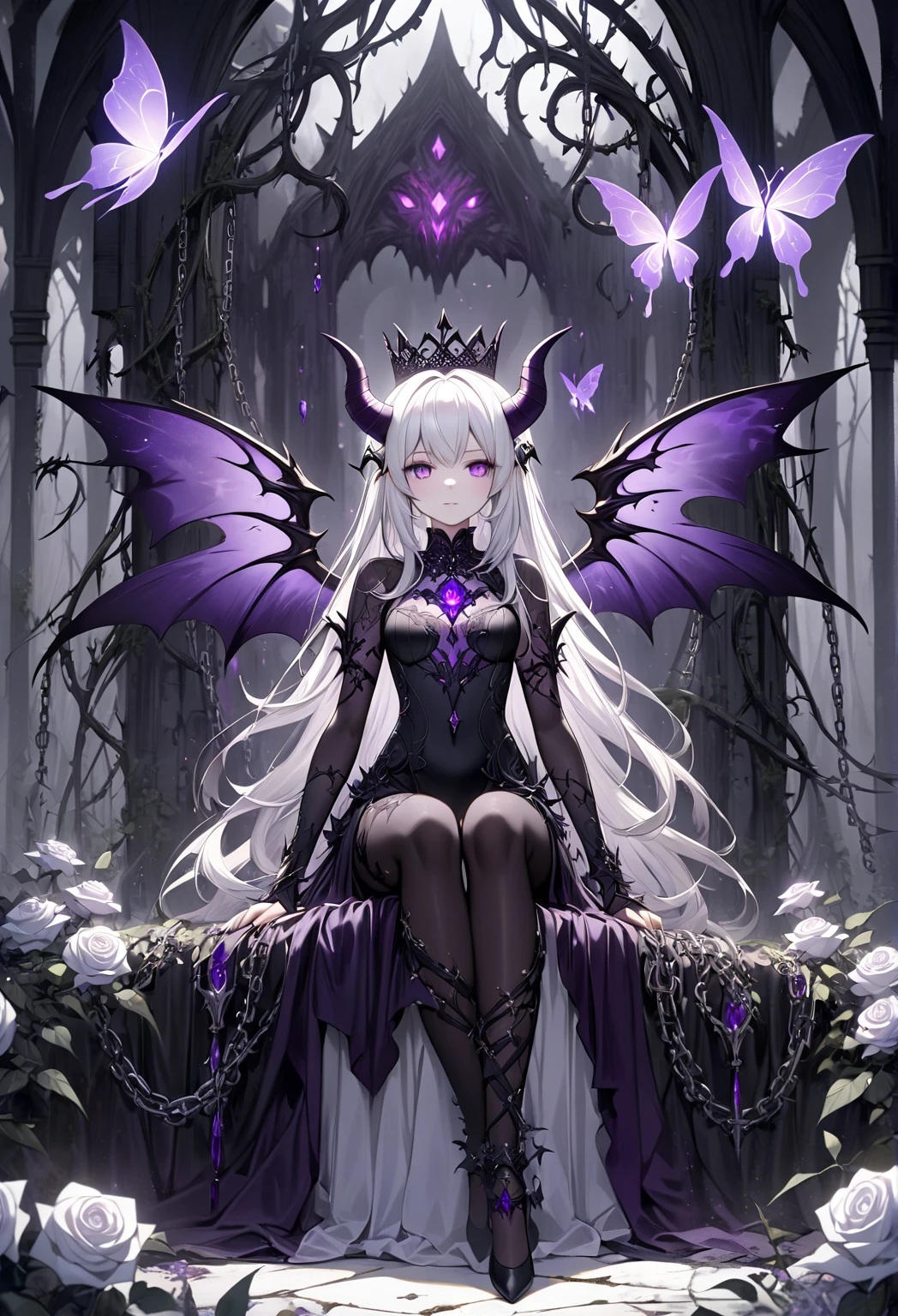 a full body portrait of dark queen,(Cool: Colors with blue, green, and purple hues:1.2),Sitting with legs extended and leaning forward to touch the toes,dark fantasy randy theme,mystical,zoomed,Dark theme,(Mulberry glowing eyes:1.1),long hair,battle dress,dark illustration,8k cinematic effect,(eternal Green and Gray flames:1.4),(grin face expression:1.2),