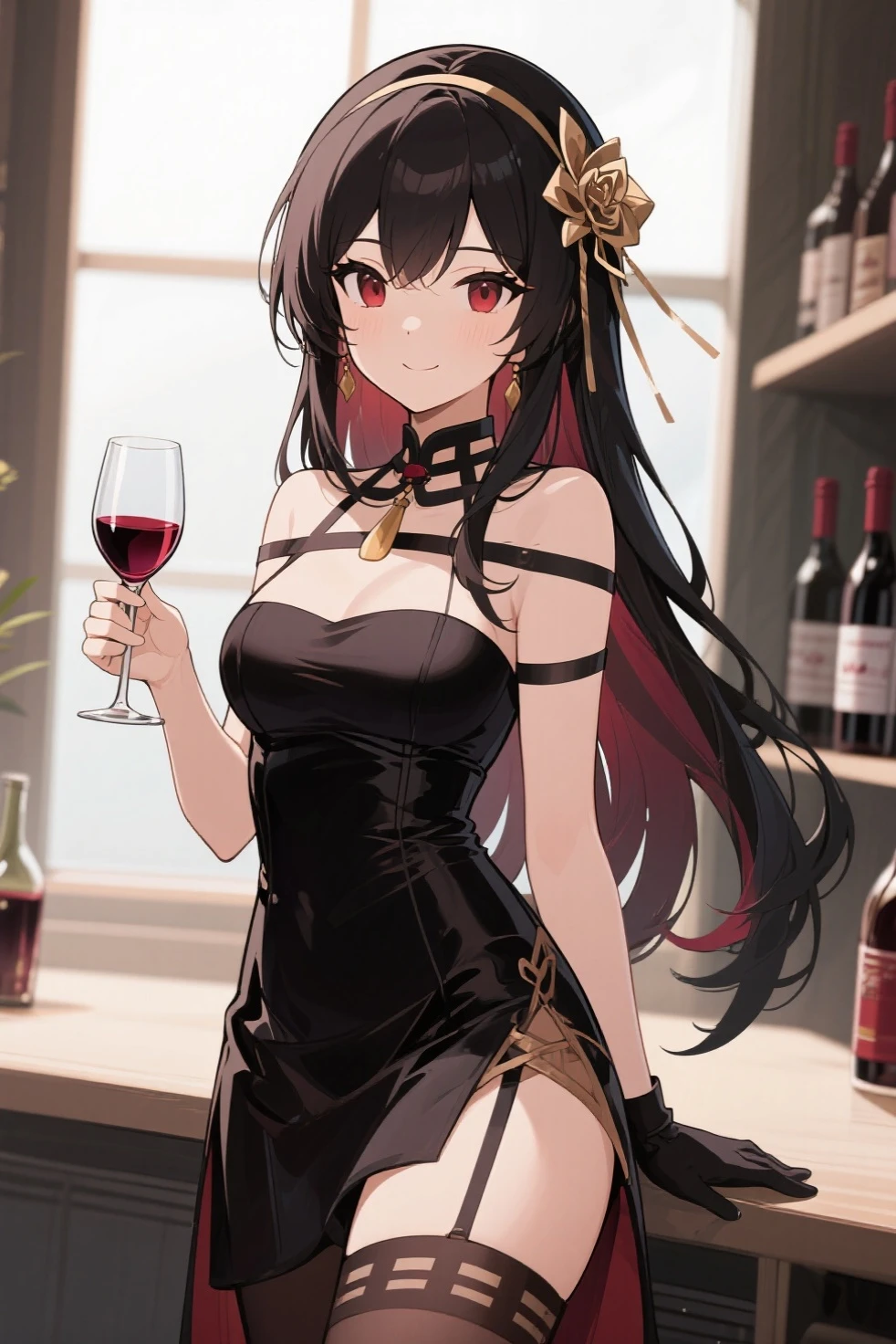 masterpiece, beautiful, detailed, 1 female, bar censor, alone, Adult, Pussy, spread Pussy, Steam Punkengis_Bar Sensor_vagina, Censorship Bar, censored Pussy, Horizontal Black Bars, smile, Short blonde, (bangs:1.3) Exposing shoulders, (body freckles:1)