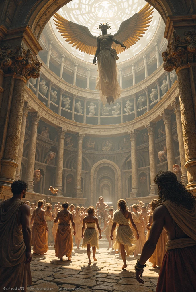 Purgatory in paradise In the Style of Michelangelo