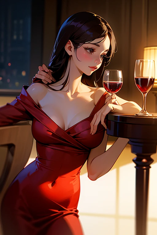 woman romantic dinner expensive