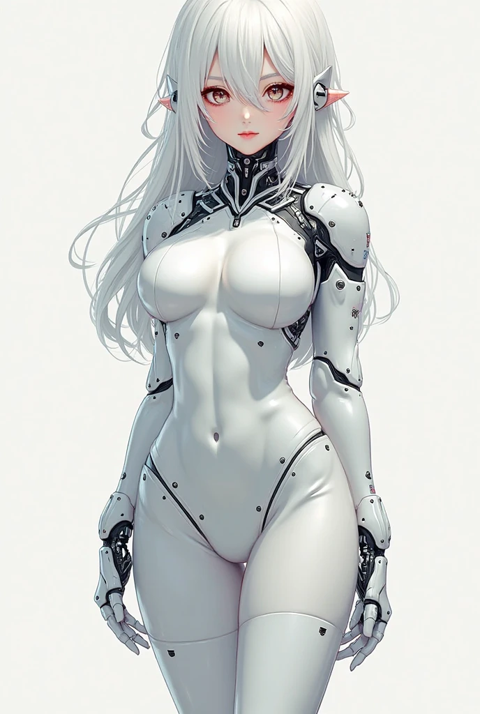 Una imagen de dibujos animados de una mujer con un traje en blanco y negro, oppai ciberpunk, chica anime seductora, oppai, biomechanical oppai, grueso, completely robotic!! cat girl, anya from the spy family x, SFW version, breasts covered and SFW, hermosa y seductora mujer anime, anime rudo 8k, (SFW) seguro para el trabajo, covered SFW huge breasts