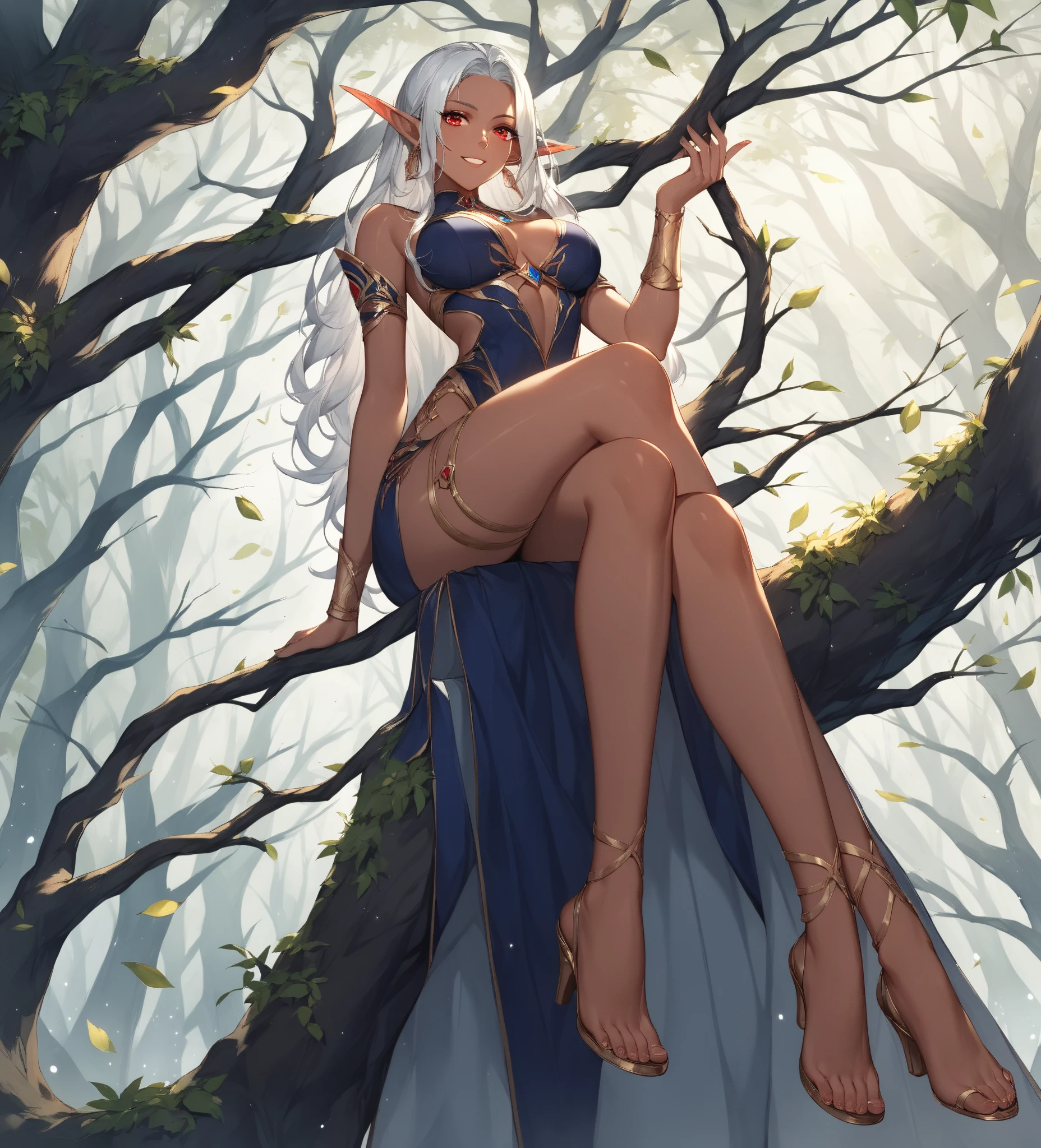 Deer Goddess, Deer Face, Large Antlers covered in glowing runes, Fur covered body, Deer Furry, Forest Shaman Garbs, Deer Hooves for Feet, Revealing Armor, Sexy Deer Furry, Yiffy, Kemono-Fur, Untouched Forest BackDrop