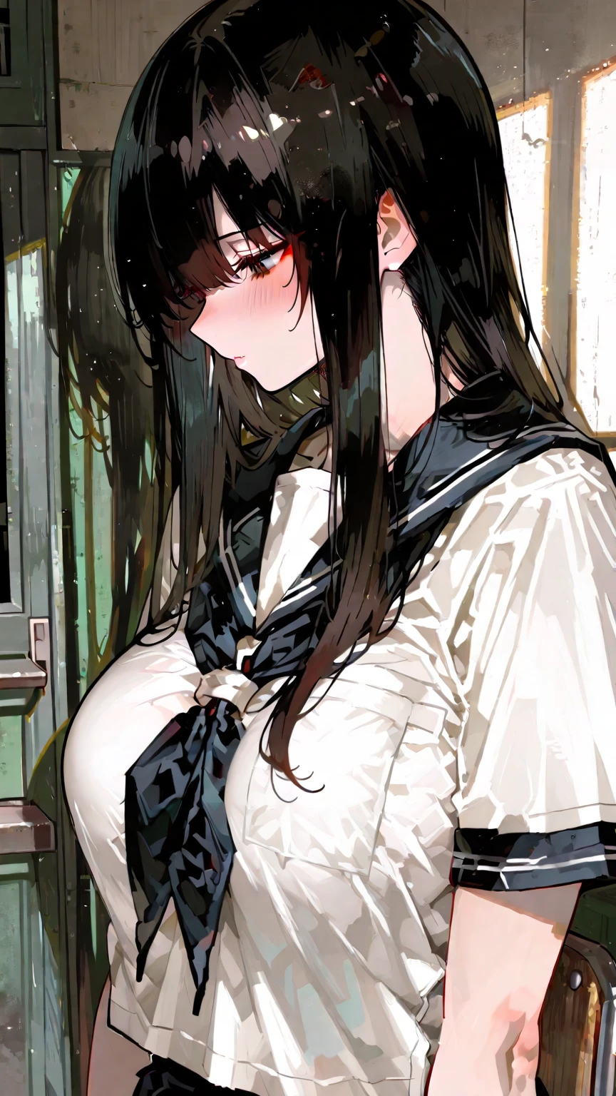 ultra realistic 8k cg, picture-perfect face, flawless, masterpiece, 1girl, city corner background,arms behind back, (shibari:1.21), colorful hair, long hair, solo, bondage outfit, dominatrix,bdsm,(ashamed:1.21),(circle gag mouth, open mouth gag:1.1), blush, drooling, tongue out,crying, tears, close-up,