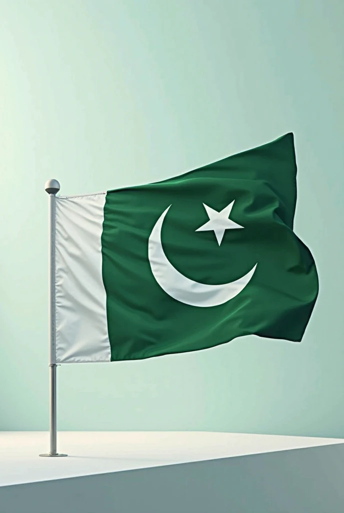 Pakistani flag floating in air and following context written on it ( We are free from many things and we have to be free from many things, so keep fighting
Happy independence day)