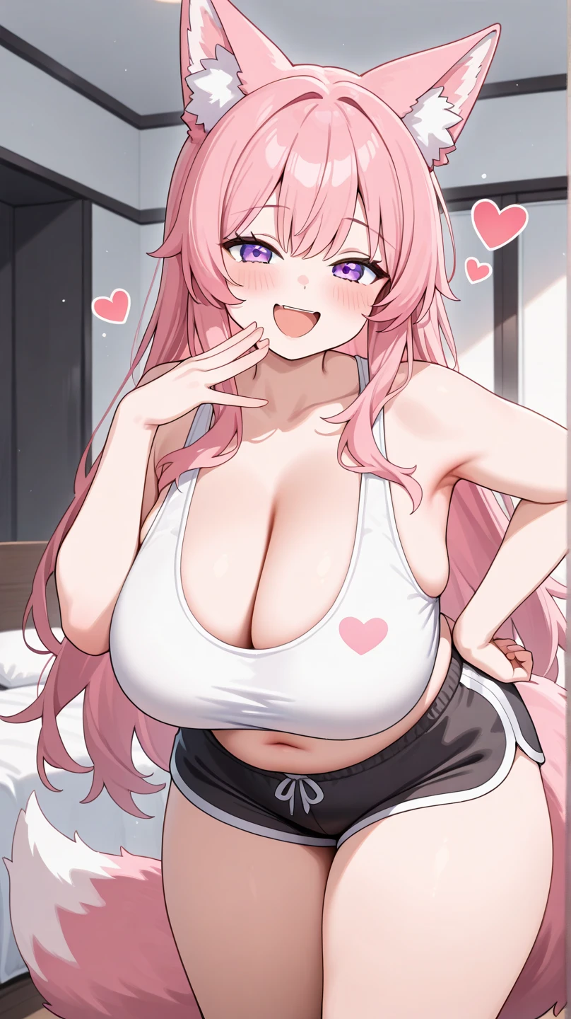 Cat girl, Pink hair, pink eyes, pink cat ears, (pink cat tail), Avatar, ((completely naked)), (((large breasts:1.5))), ((huge breasts:1.5)), nipples, lavish bedroom, (fingering), (masturbating), (ahegao face), ((tongue out)), (pink collar)