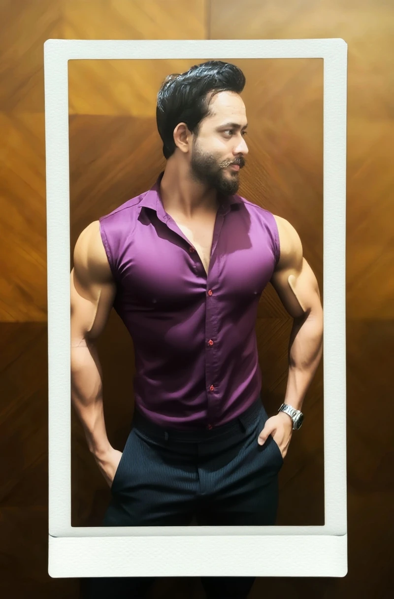 1man,1boy,muscualr,black hair,purple eyes, trained, suit