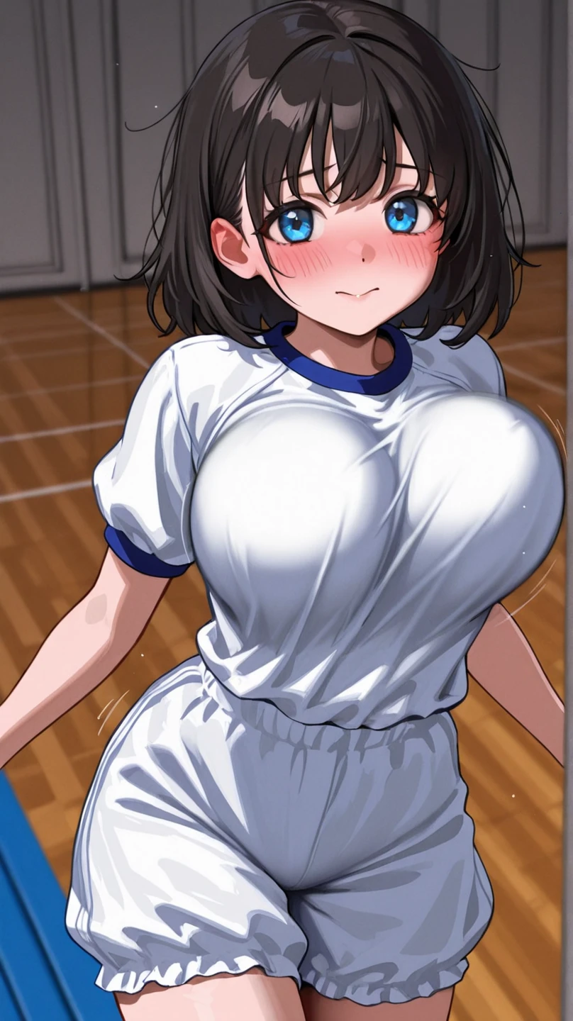 (masterpiece, highest quality:1.2), sharp focus,最高masterpiece,highest resolution,8K, 1 girl, No correction,untied hair,shiny skin, cowboy shot,doorway,open door,
Yuina, brown hair, short hair, bob cut, center flap bangs, dull bangs, big breasts,blush,erect nipples,big nipples,huge nipples,detailed nipples,wet clothes,covered nipples,lots of sweat,excited state, brown eyes, evening, tight white gym clothes,A body that is not unnatural,A face that is not unnatural,detailed face,fine eyes,large amount of semen,Detailed semen,shirt tug,naked shirt,The sticky semen between my thighs