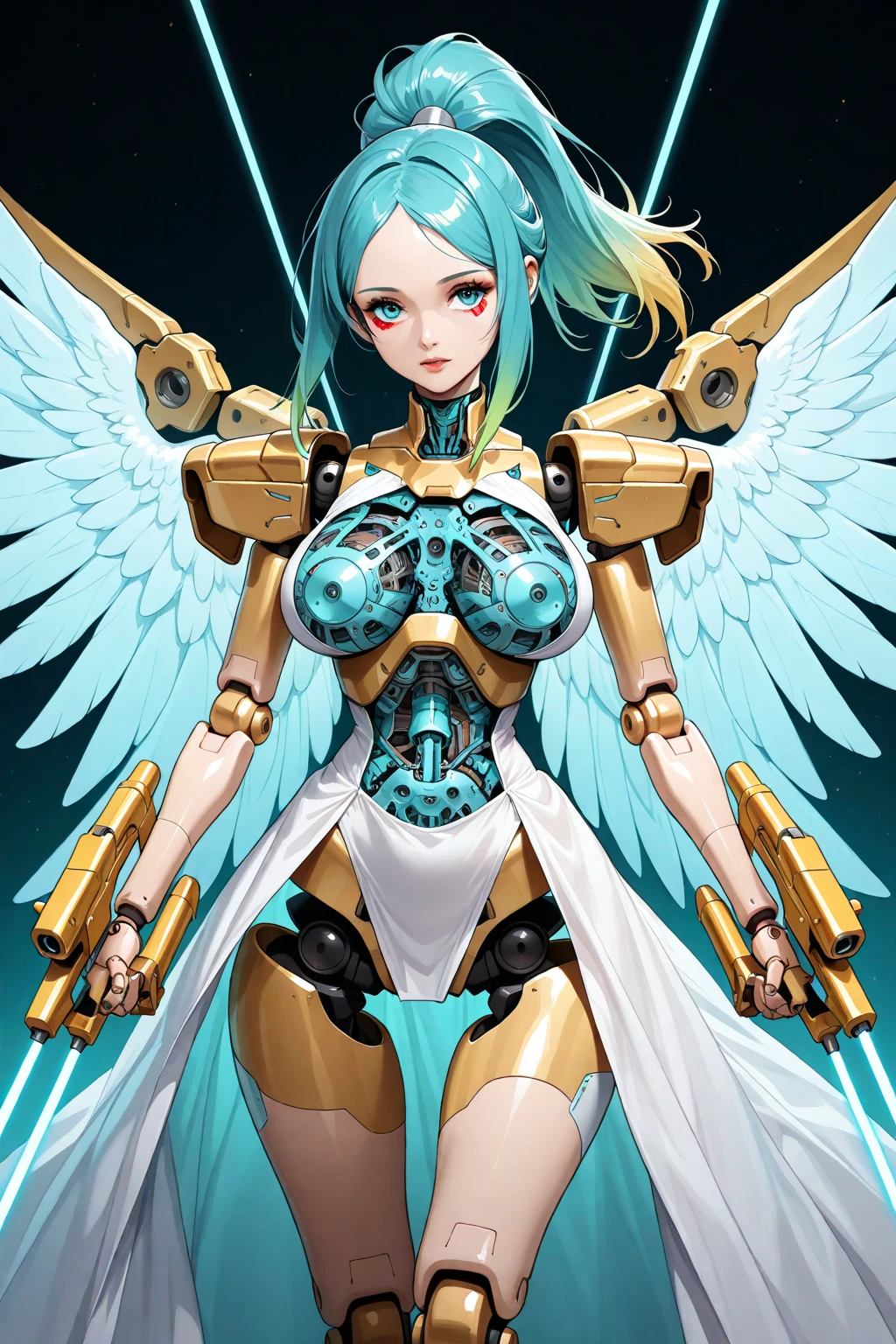 1girl, mature female, masterpiece, mistress, goddess,standing,wings,digimon,armor