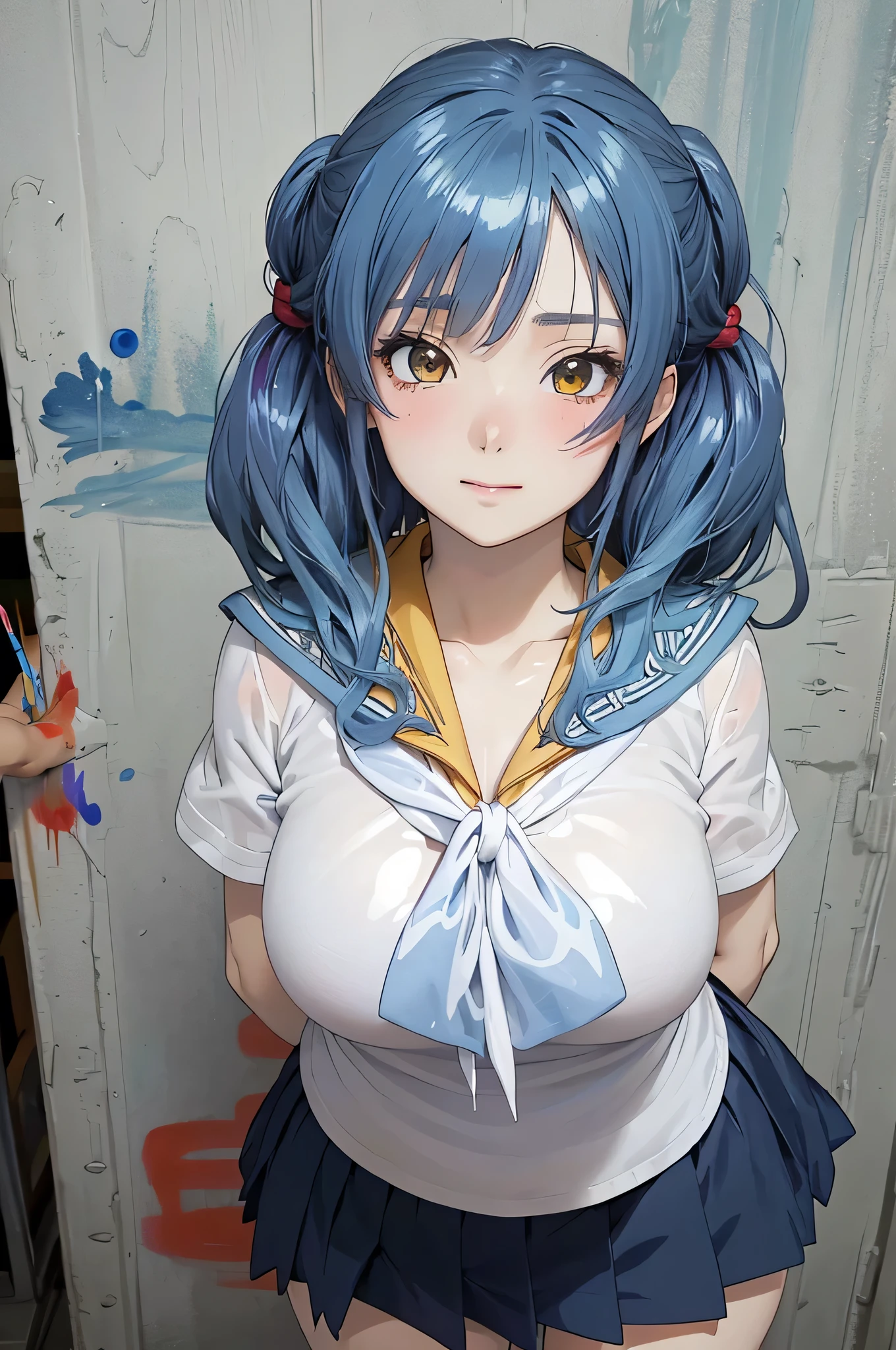 Absurd, Super detailedな,(In 8K:1.3),Masseter muscle area,(masterpiece:1.2)、(Highest quality)、4K、Super detailed、(Movement Structure:1.4)、(Shining Lights、Atmosphere lighting), High resolution, Best Quality、(One girl:1.4),Super detailedな,Bright colors、Treebreak Production Art、(Warm color light source:1.2),High-level image quality、Fine image quality、Intricate details,Volumetric Lighting,Realism BREAK、Profile、 Idol face、15 years old、Very beautiful face and eyes, Beautiful images、natural make up、big eyes、 Beautiful fingers、Perfect Arms (Small breasts)、(Breast bag:1.2)、(glossy skin :1.5)、 (Delicate and detailed、ight blue hair,short hair、twintails:1.2)、 (orgasm face), (topless:1.5)、Beautiful nipples (Plump thighs:1.2)、 (white background:1.5) 、 (Baby Face:1.5)、 (shocking pink、lame、Delicate and detailed、fullback panties:1.4)、 (masturbation、breast squeeze、nsfw:1.5)