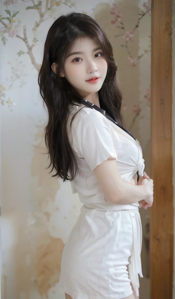  woman、her hands are tied、((put your hands behind your back))、((Place your hands together and cross them behind your back))、(((Her wrists are tied with rope)))、shibari、Beauty、２０Year、university student、(anatomicaly, Has two arms and two hands)、In a lighted hotel room、Standing by the window、Outside the window is the night sky、There are many stars、Wearing a short-sleeved blouse、Wear a high school student-style miniskirt、Uniform eyes、Proportional ratio、Small breasts、Small face、(I can see from head to heel), Black Hair, bangs, swept bangs, Straight hair, Nervous, Messy Hair, Floating hair, Cinema Lighting, tachi-e, First-person view, throw, From behind, F/1.2, Nikon, Surrealism, 超High resolution, Highest quality, High resolution, 8k, Textured skin, anatomicaly正しい体,
