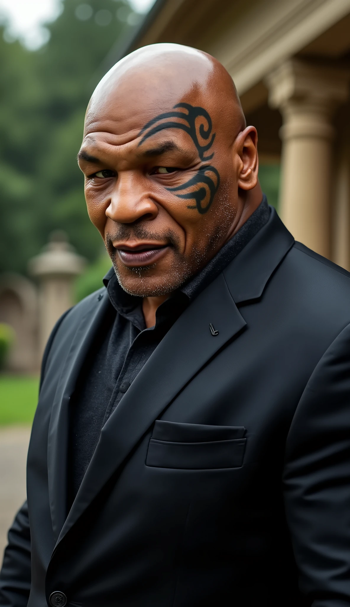 Homem com uma tatuagem de tigre no peito e no peito, mike tyson, simetria!! Retrato de Akuma, Mike Tyson com um sapo, full face tattoo epic portrait, foto de retrato, simetria!! Retrato de Ciborgue, epic portrait of menacing, great likeness, marcas no rosto, foto de retrato em close-up, corpo musculoso tatuado, em uma postura de luta, retrato"