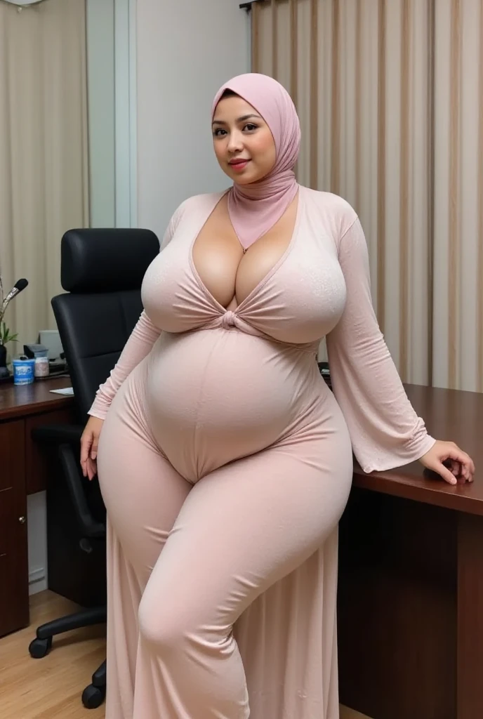 (wearing-hijab:1.4), ((ultra gigantic tits))), ((plump body shape)), ((Plump)), ((Nipple Exposed)), (Detailed description of face),(Detailed description of body), Fair and clear skin, matchless beauty, long legged,(Stockings),Beauty mole,(Sapphire Necklace),(mature royal Mother),(red-lips),(touch tits), (seducting smile), Facing the audience,Hand Lie On bed、Lie down on bed, dress、the royal palace、a bed、doress、see -through, wearing glasses, wearing t-shirt and thight pants , thick arm, thick thighs