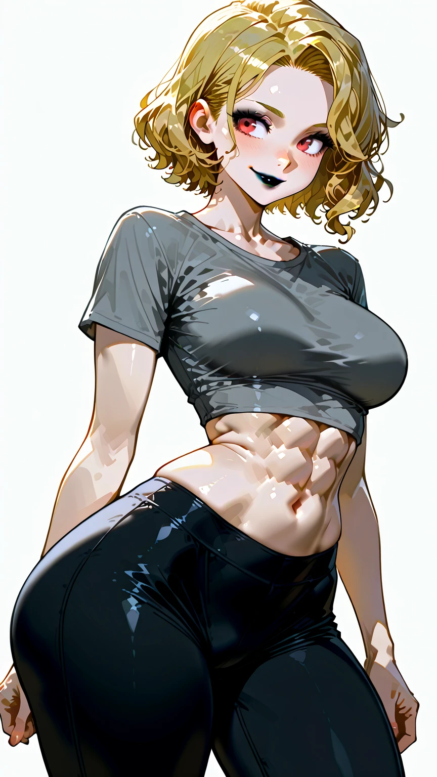 NSFW,masterpiece,top-quality,((character sheets,Same character,gauges,Lateral face,soles)),environment change scene,Pose too,Hairstyle Fax,Pose Jitai,Chartaran Betarola,(simple background、white backgrounid:1.3),illustratio,multi view, woman, full body, sexy girl, nude, happy, smile, fit, sporty, Blonde hair,very short hair,pixie haircut, dark eyebrows, blue eyes,big smile, white skin,
muscular, shoulders, toned, thick, thick thighs, medium breasts, cute, sexy, young woman, 20 years old realism, (((better quality: 1.4))), ((super detailed: 1.4)), super detailed gouache portrait of a beautiful woman with red lips and black outfit, number, cartoon, actual, Emoji pack,(9 emoticons,Emoji table,constellation),9 poses and expressions(anger,surprise,have a good time,wake,laughing out loud,Suspect,angered,touch your head,Lovely for sale, wait),Anthropomorphic style,disney style,Black strokes,9 different emotions,9 poses and expressions,8k