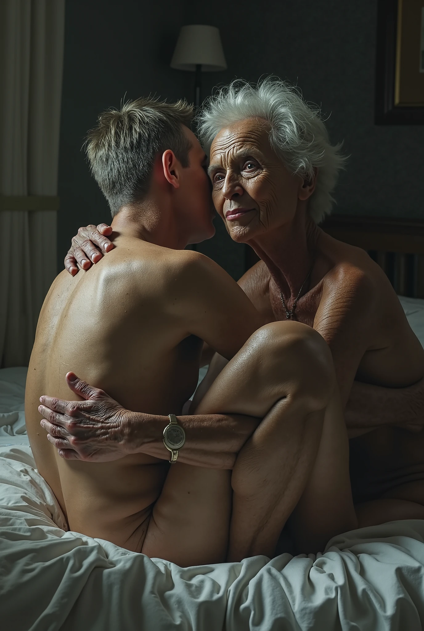 RAW Photos, Porn actress, Movie Scenes, Drama, Incest scene,　A scene of a beautiful 95-year-old naked old woman having back sex with a young middle school student,Plump, big breasted, big assed old lady, An old woman with closed eyes and a writhing facial expression,