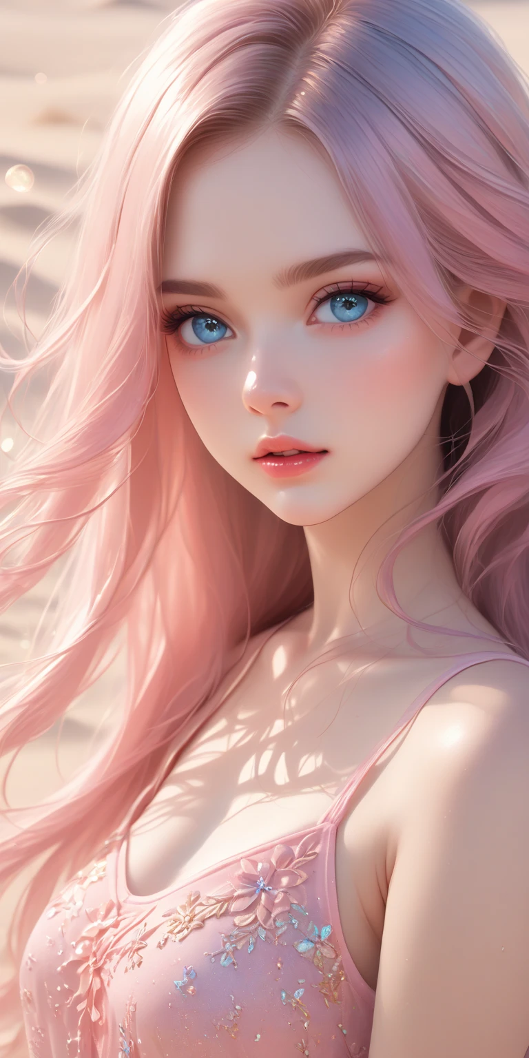 uno con piel blanca, cabello azul y ojos rosados. alta calidad. mejor calidad.
