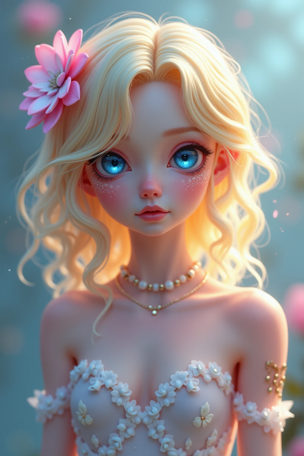 (masterpiece, Best Quality), intricate details, realist, photorealist, Full Body Portrait, Instagram Photo of a woman wearing aretes, Mary R., inspired by Emma Andijewska, wrapped in crystals,(masterpiece:1.3), (Best Quality:1.3), (Ultra-detailed:1.2), ((kawaii)), Cute, (lovely), ((sexy)), ((Extremely detailed)), 4K, (8K), Best Quality, (Beautiful), Illustration, anime style, (bold line:1.2), Gradation,(best quality, ultra-detailed, photorealistic: 1.39), bright and vibrant colors, studio lighting, (Perfect eyes:1.2), (Perfect iris:1.2), romantic kawaii expression, cute delicate smile, kawaii makeup, 17-year-old e-girl, short red dress, platinum braided and curl white hair, cat ears, big breasts, fit, long wavy hair, mercenary, Mary R.