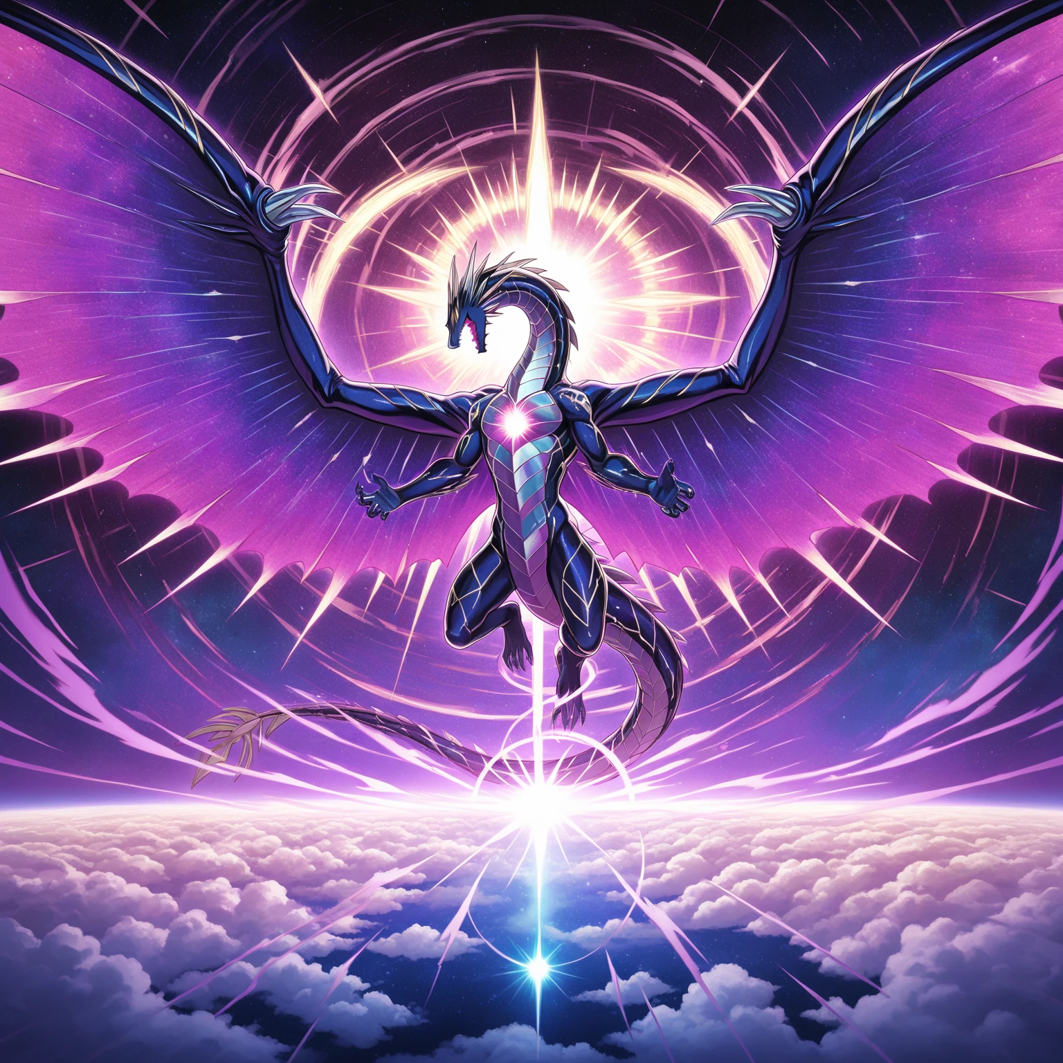 In the vast expanse of the cosmos, a nebula-shaped creature emerges before the serene surface of a distant planet. The creature's ethereal form undulates with an iridescent glow, as if infused with the essence of stardust. Amidst the swirling vortex of blue and purple hues, lightning bolts crackle through the darkness, casting an otherworldly ambiance upon the celestial scene.