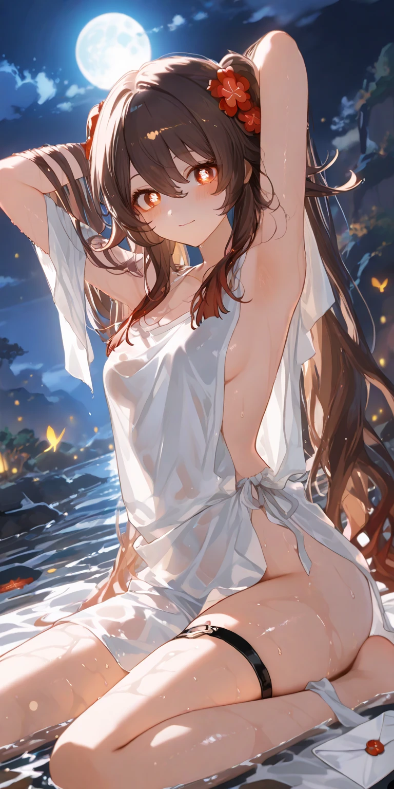 masutepiece, (Best Quality:1.4), Realistic, extremely detailed CG unified 8k wallpaper, ighly detailed, High-definition raw color photos, professional photograpy, Realistic portrait, Cinematic Light, Beautiful detailed, 1girl in, (Naked:1.5), Beautiful big breasts, breasts details, Exposed breasts, (cleavage of the breast:1.2), (Fine face:1.2), Close up portrait of girl in beautiful clothes with wide open front, Bare shoulders, (Transparent beautiful clothes with wide open chest:1.4), open chest wide, Undress、No bra, , (cameltoe details), Outdoors, high intricate detailed, float, cum on, Sense of truth, Beautiful Landscape Forest, castle, Sexy lighting,