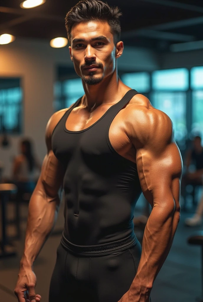 A man with a good body and a sharp jawline