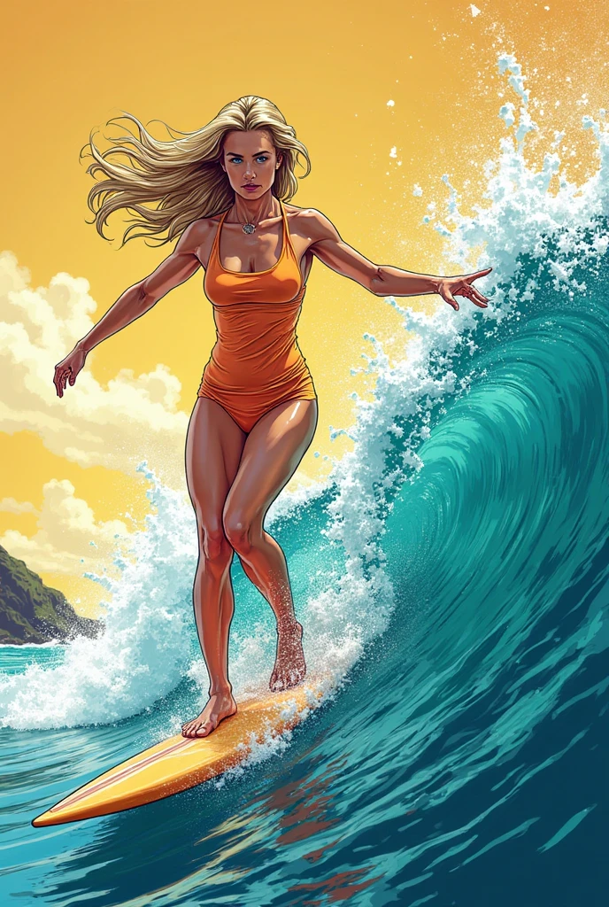 
Flat colors, Full body shot  of a 25 year old surfer looking girl, tan skin, ([light blueish eyes]) blonde wavy hair, natural beaty, (([beautiful lips, light pink lipstick])) Beautiful,   ((([topless, perfect perky breast, perfect small perky nipples]))) masterpiece, (([Simple grey background]))

