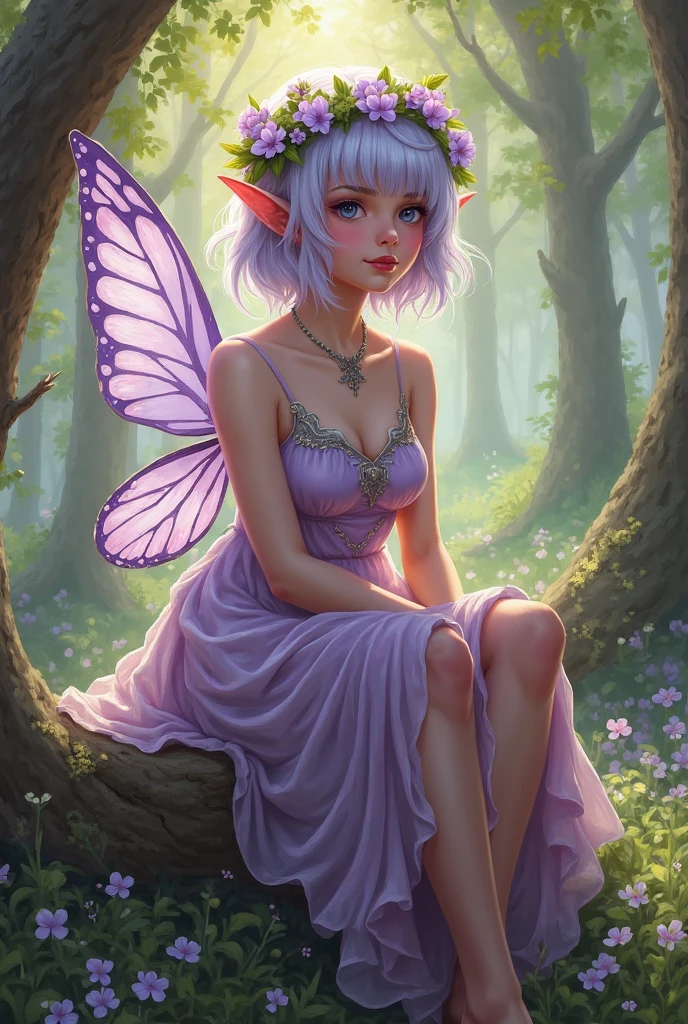 fabulously beautiful fairy elf, luminous wings, cute, 8k, ((masterpiece)), (best quality), (detailed), Beautiful, big, lovely eyes, Beautiful, goddess, nature girl, queen